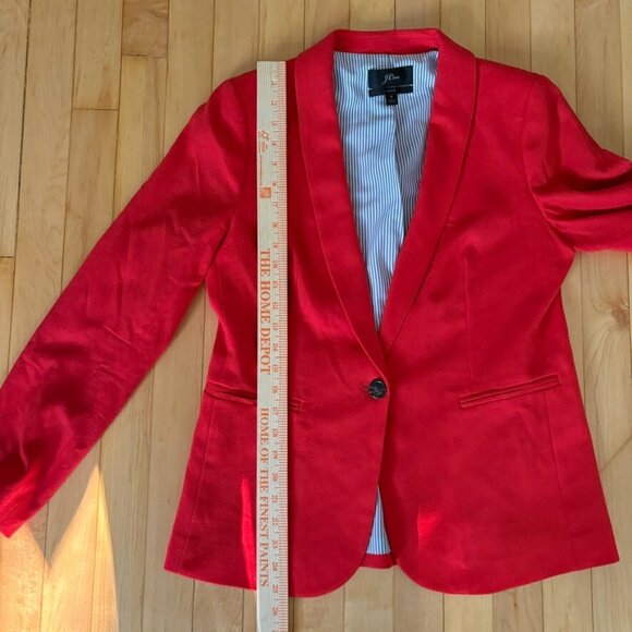 J. Crew Parke Blazer Women's 6 Red Wool blend Preppy Schoolboy Old Money Lined - Picture 13 of 14